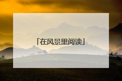 在风景里阅读