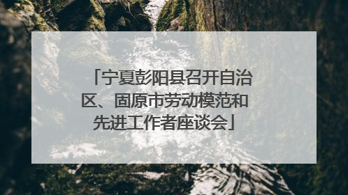 宁夏彭阳县召开自治区、固原市劳动模范和先进工作者座谈会