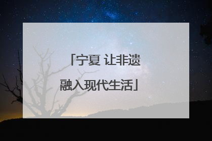宁夏 让非遗融入现代生活