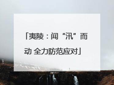 夷陵：闻“汛”而动 全力防范应对