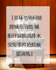 多环节协同处置城市汛情 城阳开展防汛排水突发事件抢险救援演练