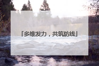 多维发力，共筑防线