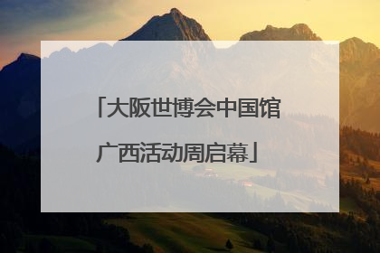大阪世博会中国馆广西活动周启幕