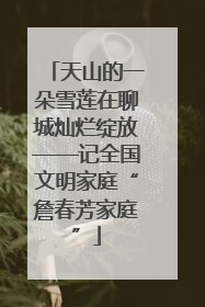 天山的一朵雪莲在聊城灿烂绽放——记全国文明家庭“詹春芳家庭”