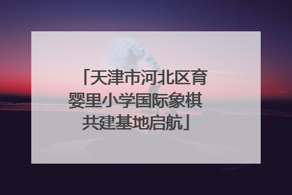 天津市河北区育婴里小学国际象棋共建基地启航