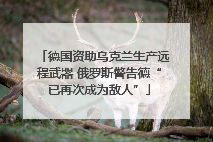 德国资助乌克兰生产远程武器 俄罗斯警告德“已再次成为敌人”