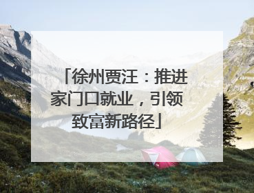 徐州贾汪：推进家门口就业，引领致富新路径