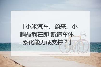 小米汽车、蔚来、小鹏盈利在即 新造车体系化能力成支撑？
