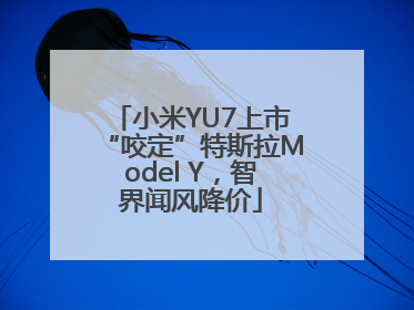 小米YU7上市“咬定”特斯拉Model Y，智界闻风降价
