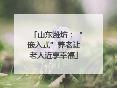 山东潍坊：“嵌入式”养老让老人近享幸福