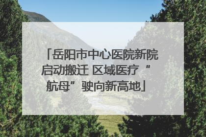 岳阳市中心医院新院启动搬迁 区域医疗“航母”驶向新高地