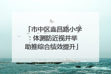 市中区鑫昌路小学：体测防近视并举 助推综合绩效提升