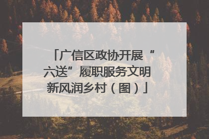 广信区政协开展“六送”履职服务文明新风润乡村（图）