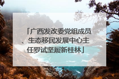 广西发改委党组成员、生态移民发展中心主任罗试坚履新桂林
