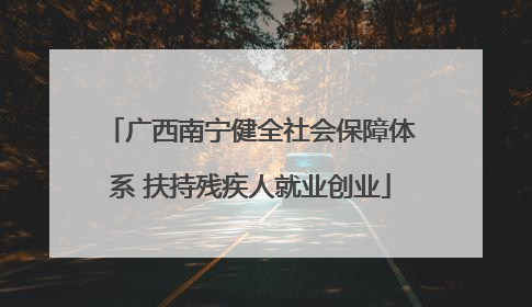 广西南宁健全社会保障体系 扶持残疾人就业创业