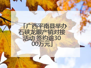 广西平南县举办石硖龙眼产销对接活动 签约逾3000万元