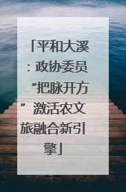 平和大溪：政协委员“把脉开方”激活农文旅融合新引擎