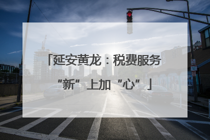 延安黄龙：税费服务“新”上加“心”