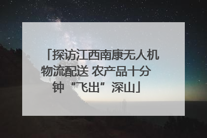 探访江西南康无人机物流配送 农产品十分钟“飞出”深山