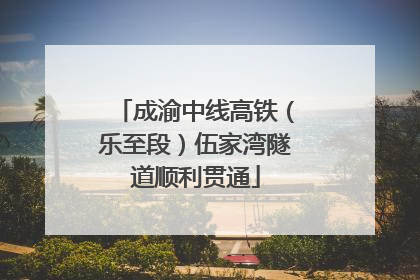 成渝中线高铁（乐至段）伍家湾隧道顺利贯通