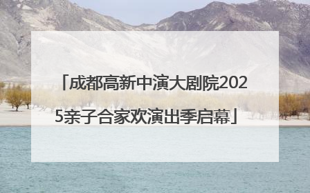 成都高新中演大剧院2025亲子合家欢演出季启幕