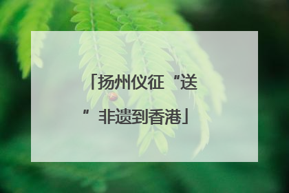 扬州仪征“送”非遗到香港