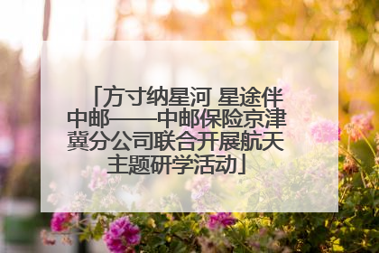 方寸纳星河 星途伴中邮——中邮保险京津冀分公司联合开展航天主题研学活动