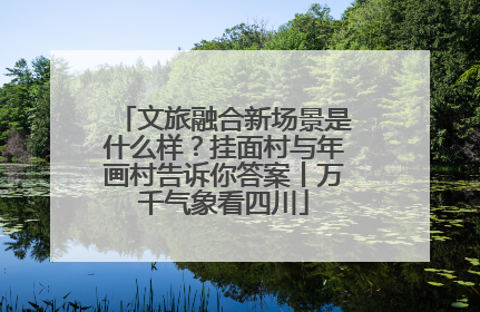 文旅融合新场景是什么样？挂面村与年画村告诉你答案丨万千气象看四川