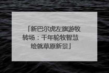 新巴尔虎左旗游牧转场：千年轮牧智慧绘就草原新景