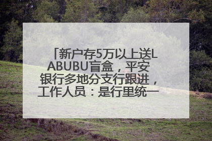 新户存5万以上送LABUBU盲盒，平安银行多地分支行跟进，工作人员：是行里统一的，进货渠道不清楚