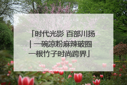 时代光影 百部川扬｜一碗凉粉麻辣破圈 一根竹子时尚跨界