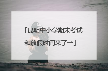 昆明中小学期末考试和放假时间来了→
