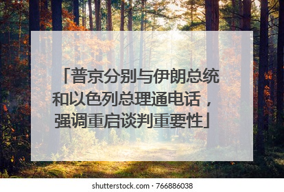 普京分别与伊朗总统和以色列总理通电话，强调重启谈判重要性