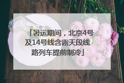 暑运期间，北京4号及14号线含露天段线路列车提前制冷