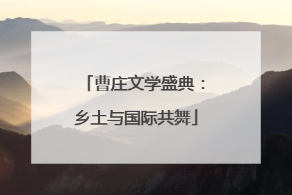 曹庄文学盛典：乡土与国际共舞