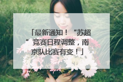 最新通知！“苏超”竞赛日程调整，南京队比赛有变！