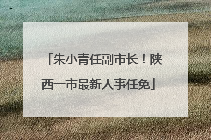 朱小青任副市长！陕西一市最新人事任免