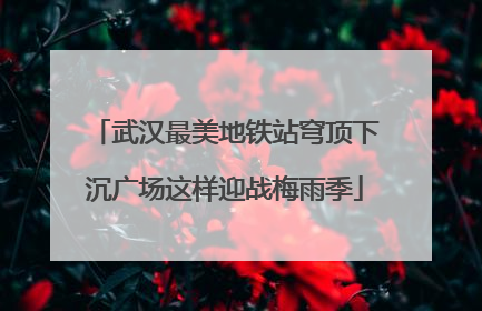 武汉最美地铁站穹顶下沉广场这样迎战梅雨季
