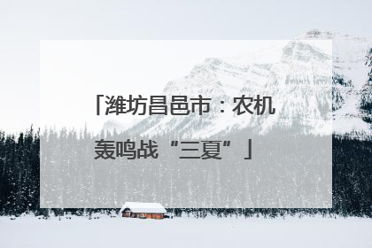 潍坊昌邑市：农机轰鸣战“三夏”
