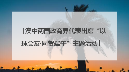 澳中两国政商界代表出席“以球会友·同贺端午”主题活动