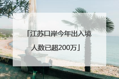江苏口岸今年出入境人数已超200万