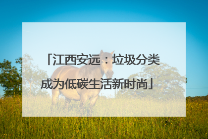 江西安远：垃圾分类成为低碳生活新时尚
