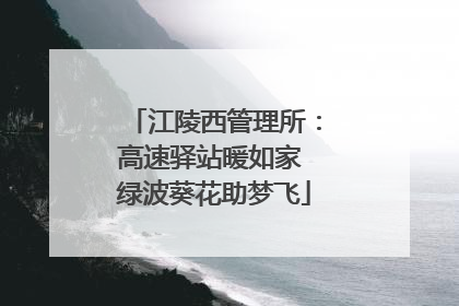 江陵西管理所：高速驿站暖如家 绿波葵花助梦飞