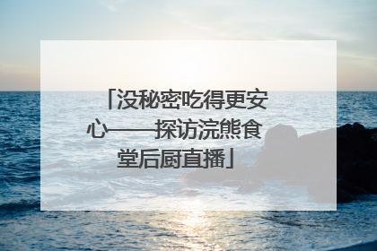 没秘密吃得更安心——探访浣熊食堂后厨直播