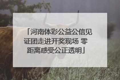 河南体彩公益公信见证团走进开奖现场 零距离感受公正透明