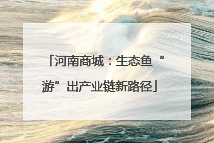 河南商城：生态鱼“游”出产业链新路径