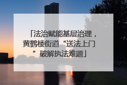 法治赋能基层治理，黄鹤楼街道“送法上门”破解执法难题