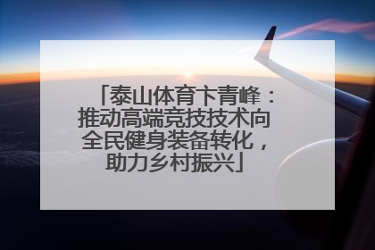 泰山体育卞青峰：推动高端竞技技术向全民健身装备转化，助力乡村振兴
