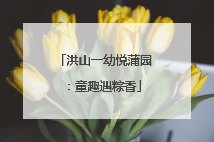洪山一幼悦蒲园：童趣遇粽香
