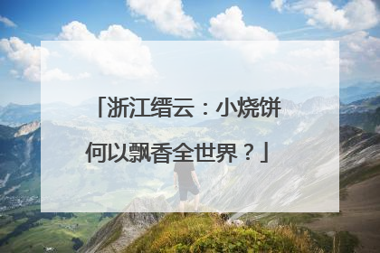 浙江缙云：小烧饼何以飘香全世界？